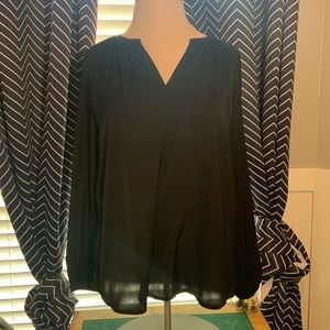Womens black v neck blouse - Apt 9